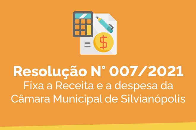 Resolução - Fixa receita e despesa