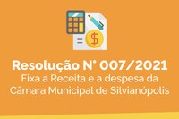 Resolução - Fixa receita e despesa